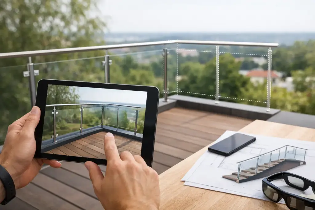 Geländer mit AR Konfigurator richtig planen