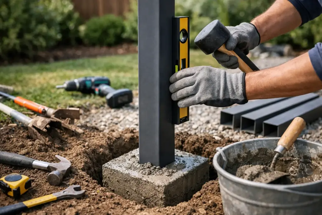 How to install steel posts richtig erklärt