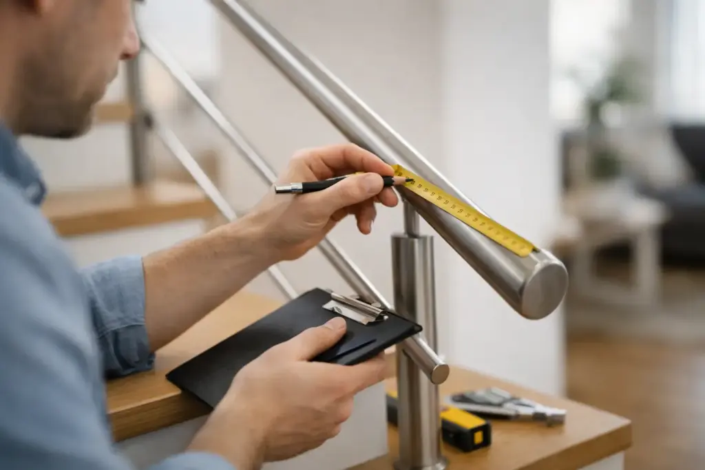 How to measure stair railing richtig