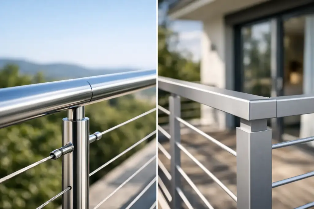 Edelstahl oder Aluminium Geländer: Was passt?