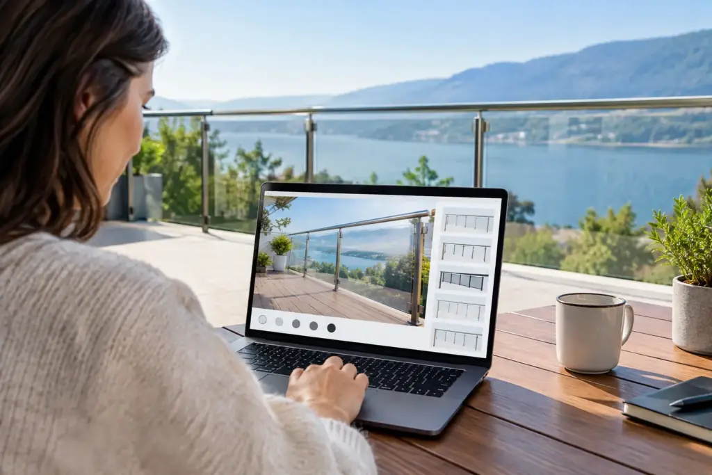 Terrassengeländer online konfigurieren richtig